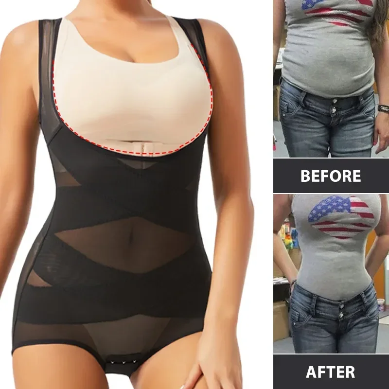 Shapewear Bodysuit Firm - النساء ارتداءها ملخصات كامل محدد شكل